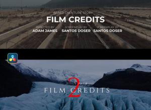 达芬奇插件-64组电影片头片尾预告片文字标题动画预设 V1+V2