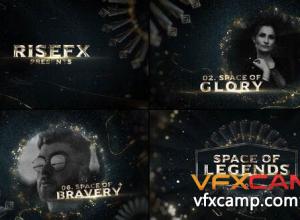 AE模板-炫酷粒子人物颁奖宣传片 Space of Legends Awards Promo