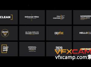 FCPX插件-12组4K文字标题字幕动画 Clean Titles