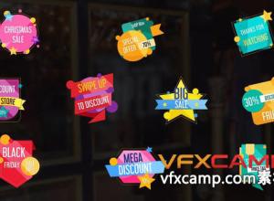 FCPX插件-多彩设计标签圣诞节促销文字标题动画 Christmas Sales Titles