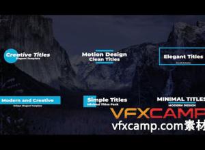 FCPX插件-创意简洁文字标题动画 Clean Titles Pack