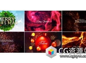 AE模板-6个炫酷多彩抽象背景文字标题节日问候开场片头 Abstract Titles