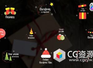 FCPX插件-圣诞卡通文字标题动画 Christmas Cartoon Titles