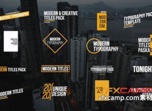 FCPX插件-16组4K现代文字标题动态排版动画 Modern Titles 2.0