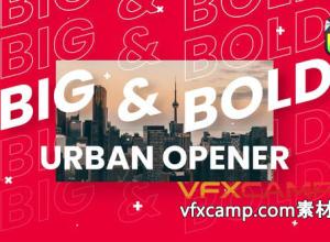 FCPX插件-时尚大标题视频包装片头 Big & Bold Urban Opener