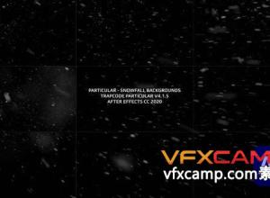 AE模板-8个雪背景粒子雪花飘雪动画 Particular – Snowfall Backgrounds