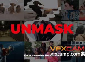 FCPX插件-100组图形遮罩切割视频转场预设