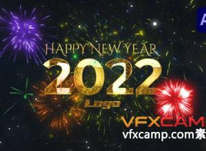 AE模板-2022新年倒计时粒子烟花片头动画 New Year Countdown