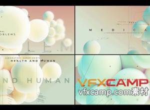 AE模板-医疗医学宣传三维文字标题开场 Medical 3d Titles