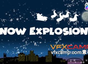 FCPX插件-卡通魔术粒子雪圣诞节元素动画片头 Magic Snow FX Pack