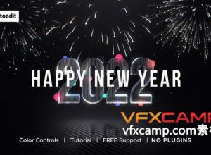 AE模板-新年10秒倒计时粒子烟花开场 New Year Countdown Opener