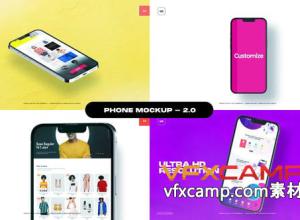AE模板-手机样机时尚iPhone手机APP展示片头