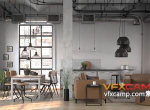 C4D Octane渲染器室内场景渲染教程