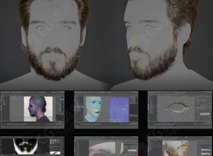 使用Xgen制作男性面部毛发头发Maya视频教程