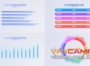 AE模板-简单时尚条形信息数据图表统计动画
