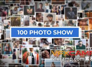AE模板-100张摄影专辑画廊照片回忆相册片头 100 Photo Show