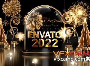 AE模板-节日烟花圣诞新年10秒倒计时片头 Happy New Year