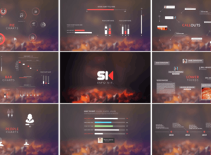 AE模板-51个数据分析标注信息栏饼图信息图表 Sik - Infographic kit