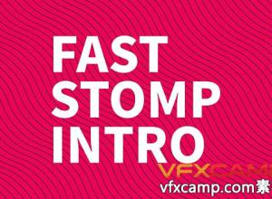 AE+PR模板-时尚文字快闪片头 Fast Stomp Intro