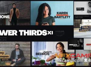 AE+PR模板-20组文字标题排版人名字幕条动画 Lower Thirds XI