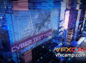 AE模板-赛博朋克城市幻灯片照片视频片头 Cyberpunk City