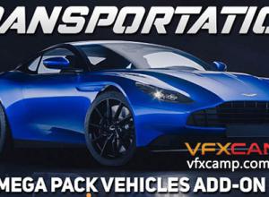 Blender交通工具汽车和车辆装配库插件v4