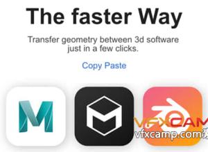 Blender Maya C4D模型复制粘贴互导插件 Quick Copy Paste