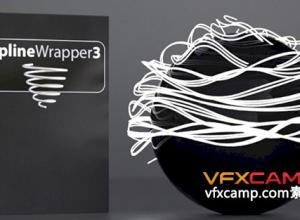 C4D样条线缠绕插件 Spline Wrapper v3.0 For Cinema 4D R21-R25+使用教程