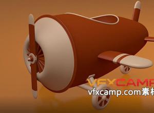 C4D玩具飞机建模材质基础教程