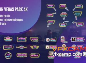 AE模板-36组4K霓虹灯标牌文字标题动画