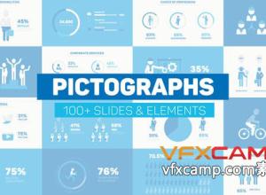 AE模板-100+卡通小人象形图信息图表数据MG动画展示