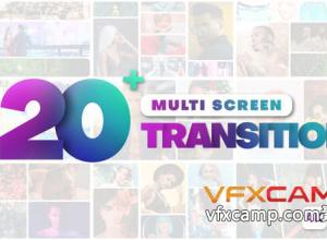 AE模板+FCPX插件-22组时尚分屏拼贴视频转场预设