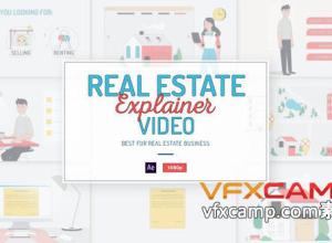 AE模板-视频营销讲解员房地产宣传介绍MG动画片头