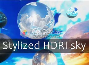 28组卡通风格HDRI天空预设