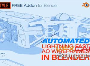 Blender线框渲染插件 Chalk Style Pro V1.0.32