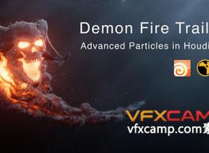 Houdini高级粒子恶魔之火踪迹特效视频教程