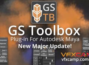Maya交互式硬表面建模工具插件 GS Toolbox v1.2-Maya Modeling Plug-in 2017-2025