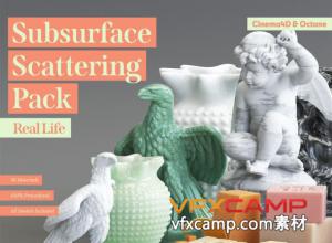 C4D Octane渲染器玉石蜡烛塑料糖果肥皂材质模型工程预设