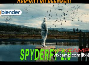 Blender群体动画粒子系统插件 Spyderfy V2.6 – Boid Systems Add-On