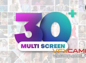 达芬奇模板-30组时尚分屏视频转场预设 Multi Screen Pack