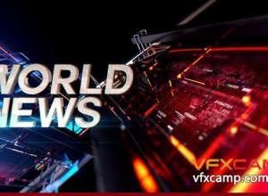 AE模板-新闻报道时事热点电视栏目包装开场片头 News Opener