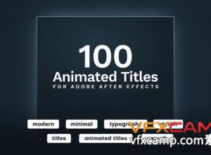 AE模板-100个文字标题排版字幕动画 100 Animated Titles