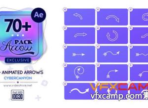 AE模板-70组扁平化箭头元素动画 Arrow Pack After Effects