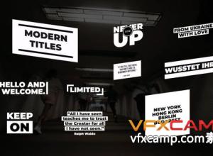 FCPX插件-10组现代黑白粗体文字大标题排版动画 Modern Titles 3.0