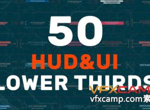 AE模板-50组科技感HUD字幕条动画 50 HUD UI Lower Thirds