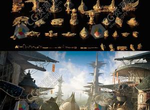 幻想王国宴会厅蒙古包大庭院3D模型 C4D/FBX/OBJ/MAX/Maya/Blender/Houdini/Unity/Unreal