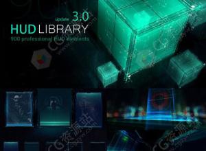 AE脚本-900+高科技HUD信息图表用户界面UI动画破解版 HUD Library V3
