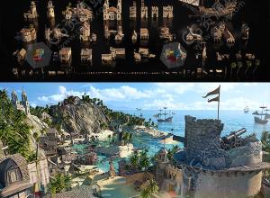 码头海岛港口建筑楼房3D模型 C4D/MAX/FBX/OBJ/Maya/Blender/Houdini/Unity/Unreal