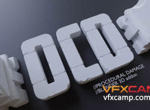 Blender模型快速破坏损伤工具插件 OCD (One Click Damage) v2.5.0