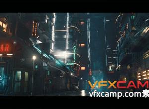 C4D Octane逼真科幻场景制作渲染合成教程含英文字幕